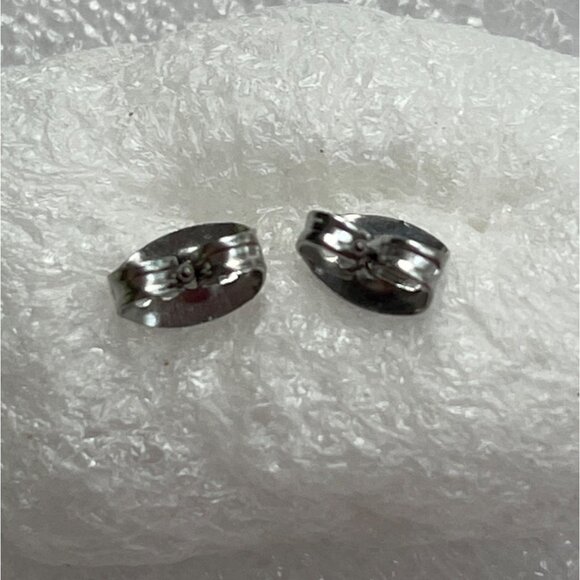 Silver Square Knot & Crystal Stud Pierced Earrings Set Of 3 A280 - Picture 13 of 14